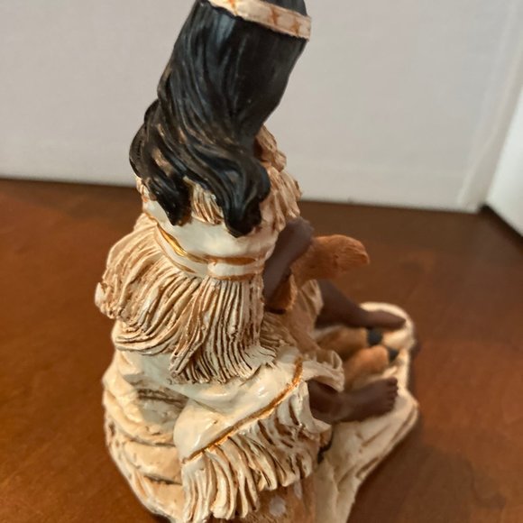 INDIAN MAIDEN WITH BABY DEER FOR COLLECTIONS NEW - Picture 3 of 3